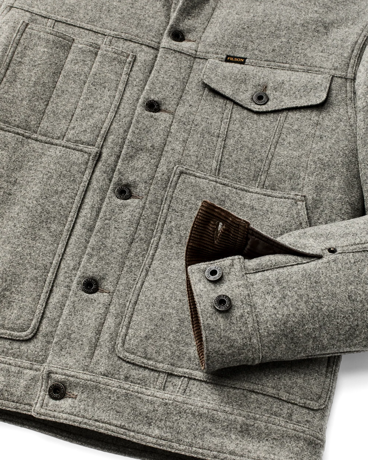 Filson Spokane Insulated Short Cruiser Jacket: Vintage Heather Gray