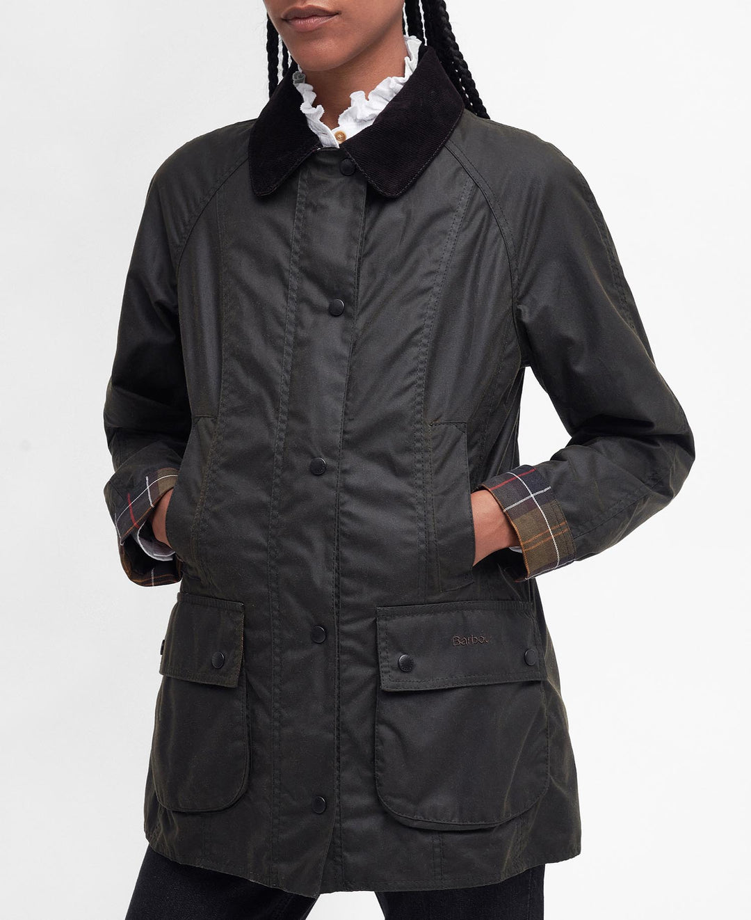 Barbour Classic Beadnell® Waxed Jacket: Olive