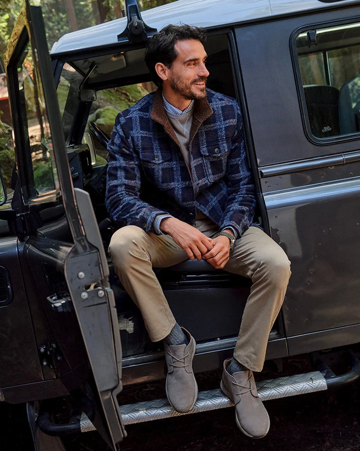 Johnnie-O Sherpa Lined Shacket: Navy