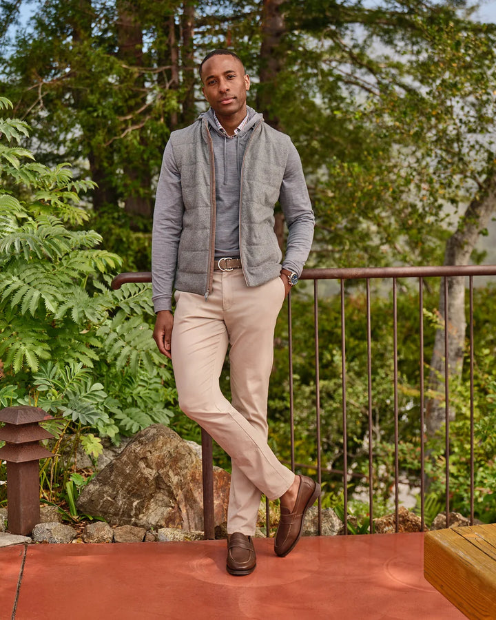 Johnnie-O Top Shelf Cashmere Zip Vest: Gray