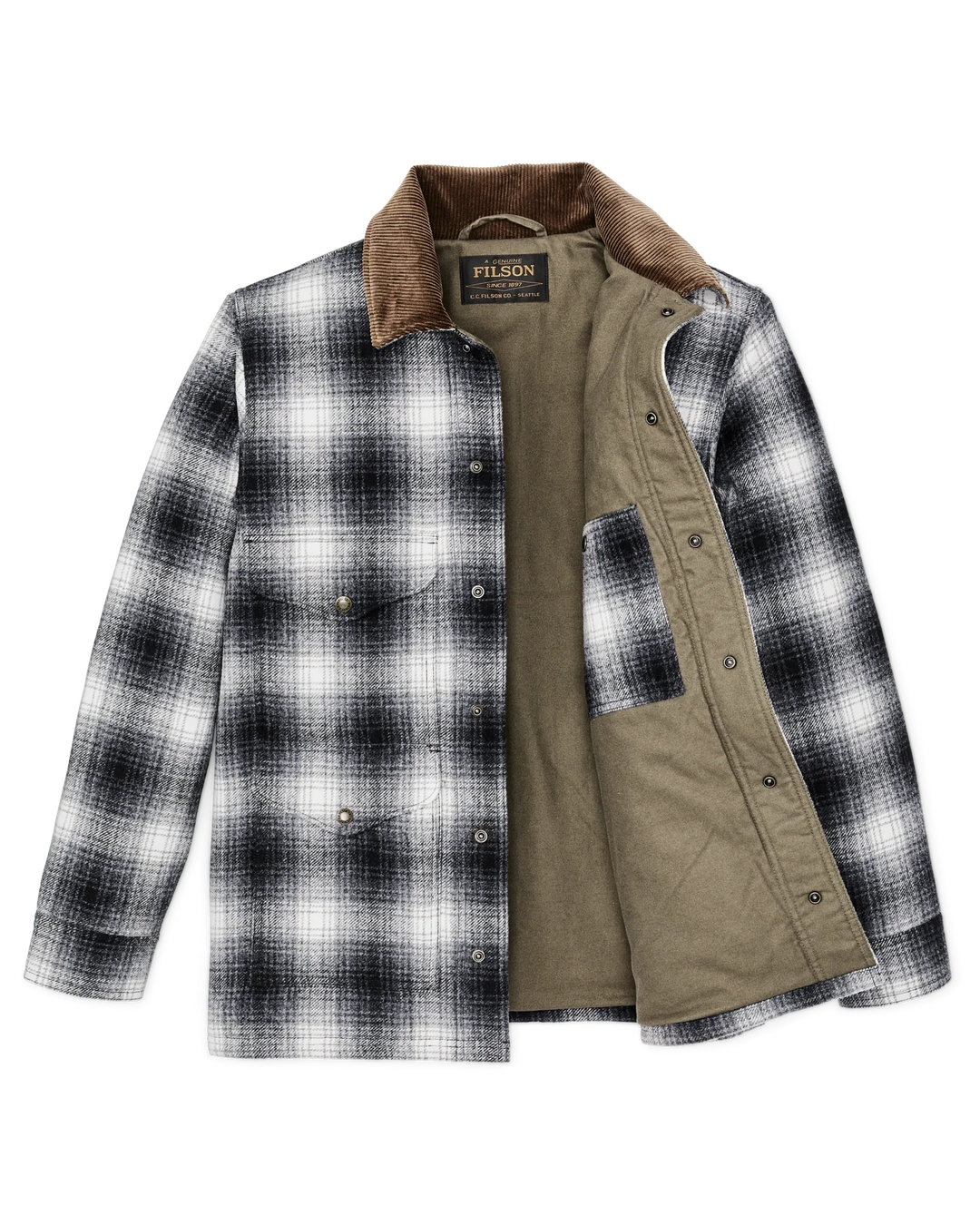 Filson Spokane Insulated Cruiser Jacket: Charcoal Ombre