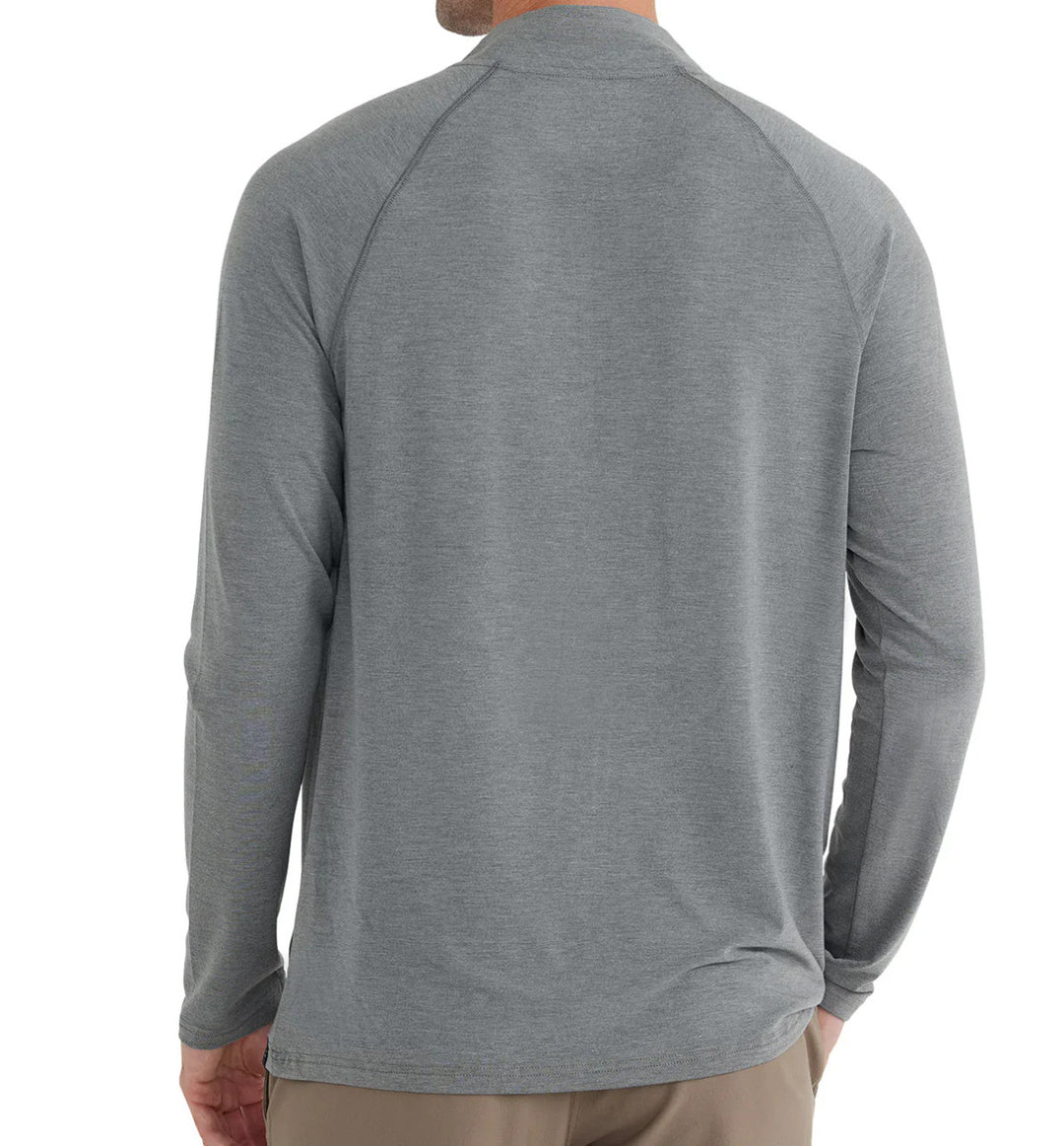 Free Fly Men's Bamboo Flex Quarter Zip: Heather Graphite