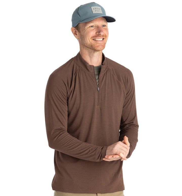 Free Fly Men's Bamboo Flex Quarter Zip: Mustang