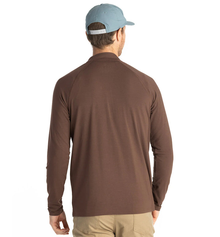 Free Fly Men's Bamboo Flex Quarter Zip: Mustang