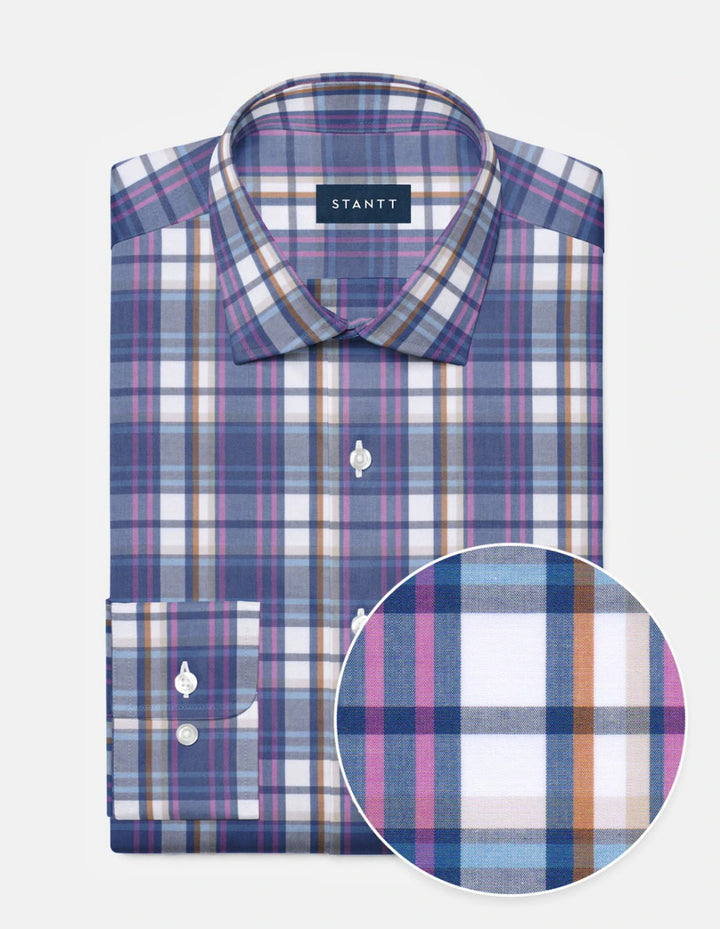 Stantt Fuschia On Navy Plaid