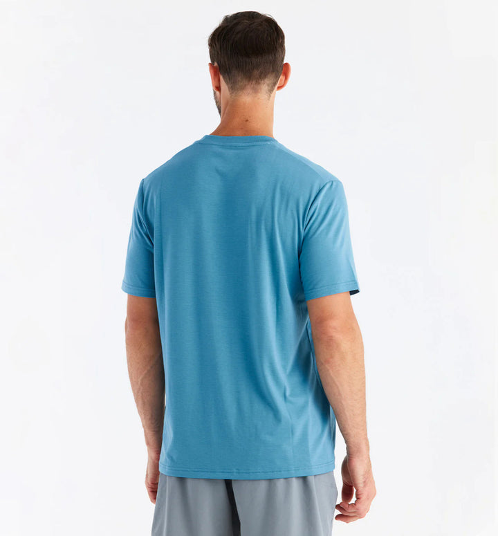 Free Fly Men' s Bamboo Motion Tee: Blue Stone