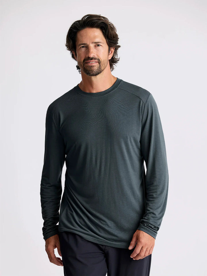 Free Fly Men's Bamboo Lightweight Long Sleeve: Midnight