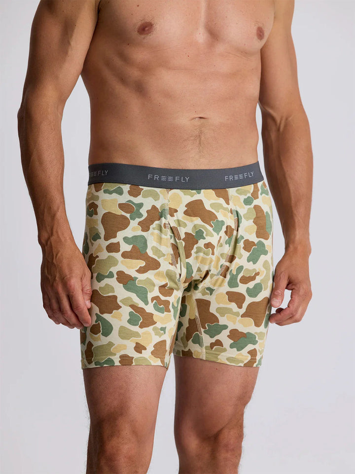 Freefly Bamboo Motion Boxer Brief : Vintage Camo