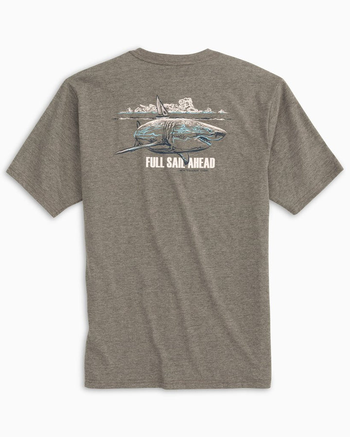 Southern Tide Full Sail Ahead Heathered T-shirt: Heather Gunmetal