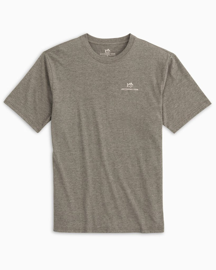 Southern Tide Full Sail Ahead Heathered T-shirt: Heather Gunmetal