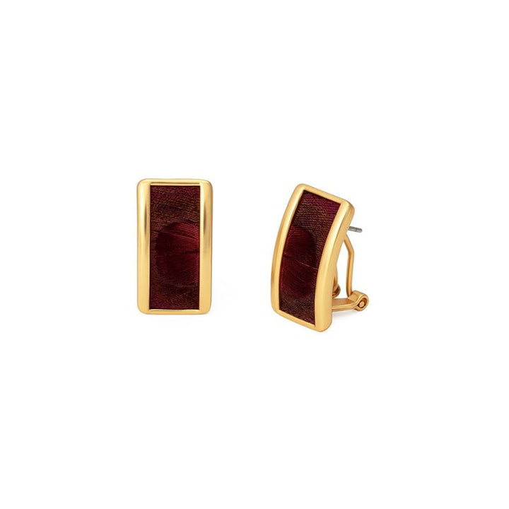 Brackish Rectangle Stud Earring: Myra