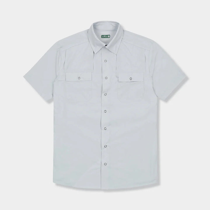 Genteal Safari Vented Shirt: Pearl Blue