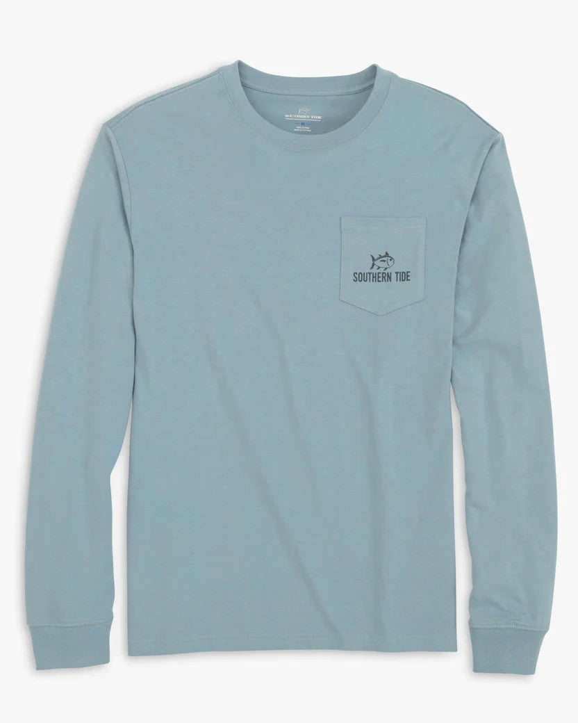 Southern Tide Gradient Carabiner Long Sleeve T-Shirt: Mountain Spring Blue