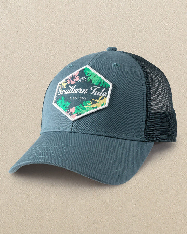 Southern Tide Grand Palms Trucker Hat: Navy