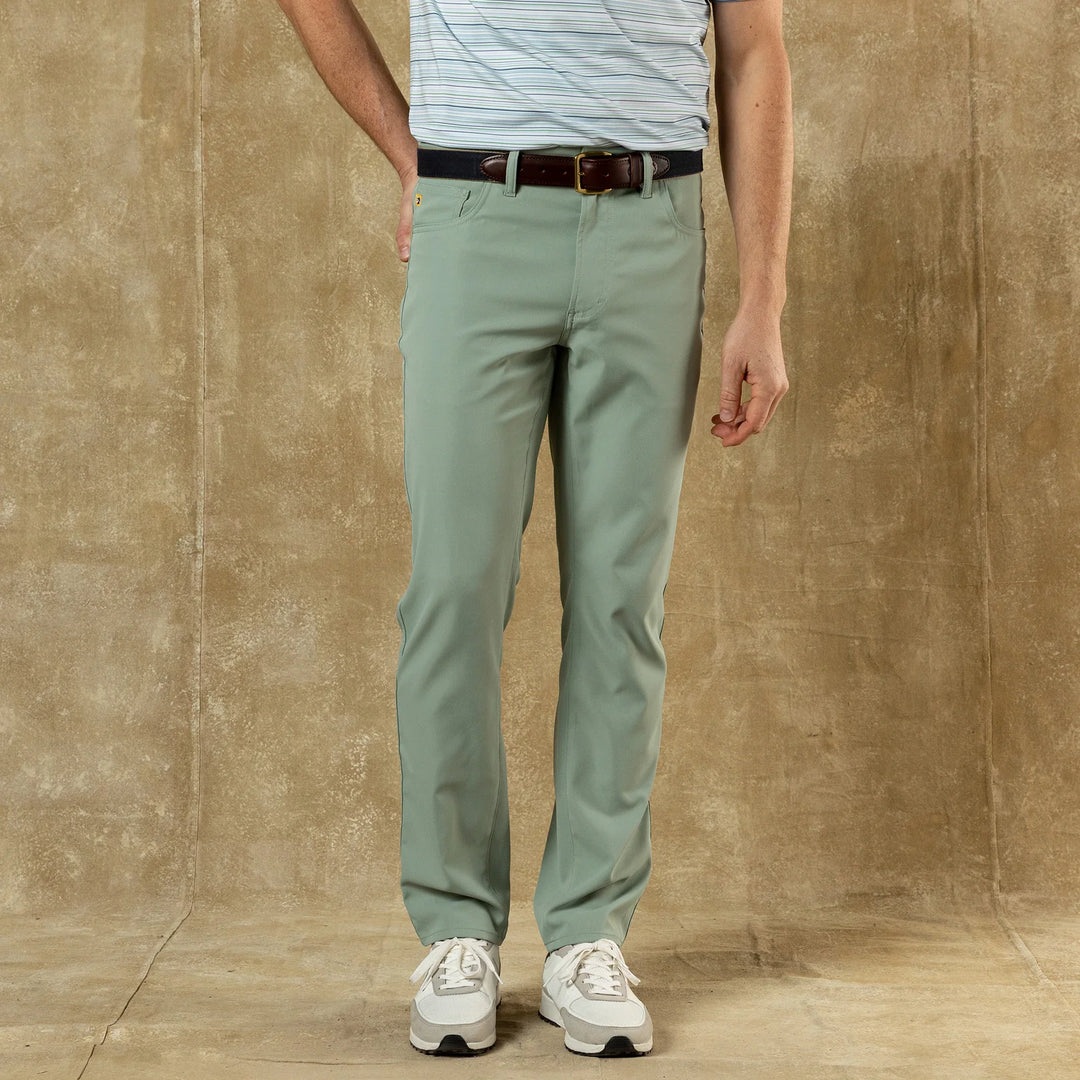 Duck Head Long Drive Performance Five-Pocket: Spring Olive