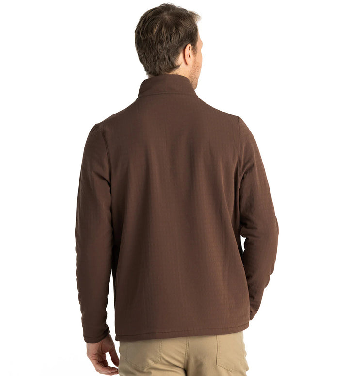 Free Fly Men's Gridback Fleece Snap Pullover: Mustang