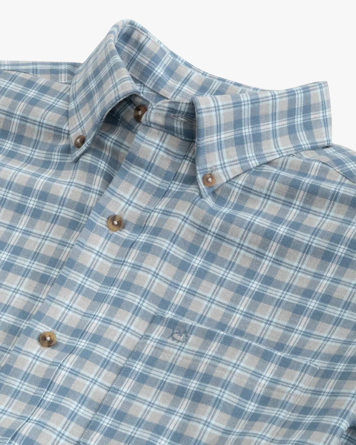 Southern Tide Heather Lakewood Plaid Sport Shirt: Heather Ultimate Grey