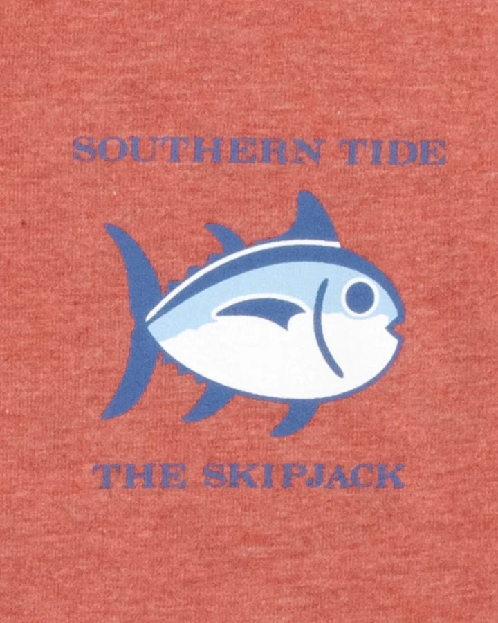 Southern Tide Heather Original Skipjack Long Sleeve T-shirt: Heather Dusty Coral