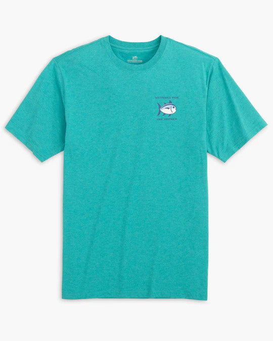 Southern Tide Heathered Original Skipjack T-Shirt: Heather Teal Depths