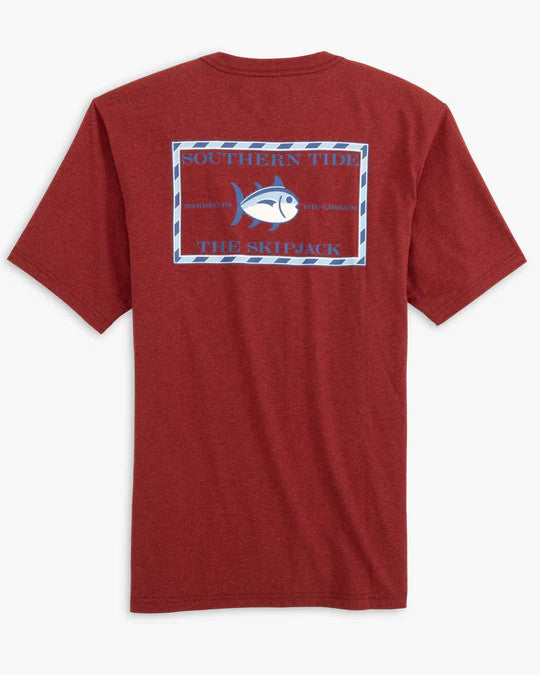 Southern Tide Heathered Original Skipjack T-Shirt: Heather Mineral Red