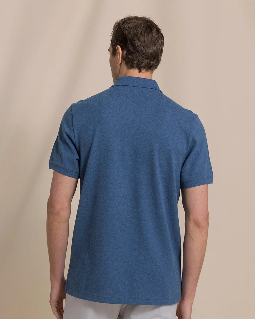 Southern Tide Heather Skipjack Polo: Heather Nautical Blue