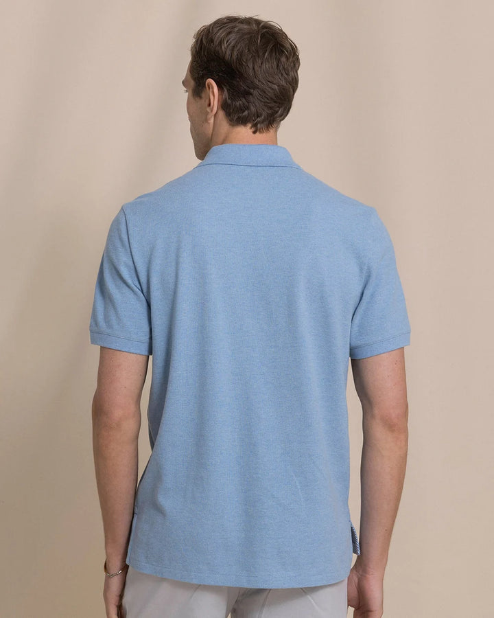 Southern Tide Heather Skipjack Polo: Heather Ocean Channel
