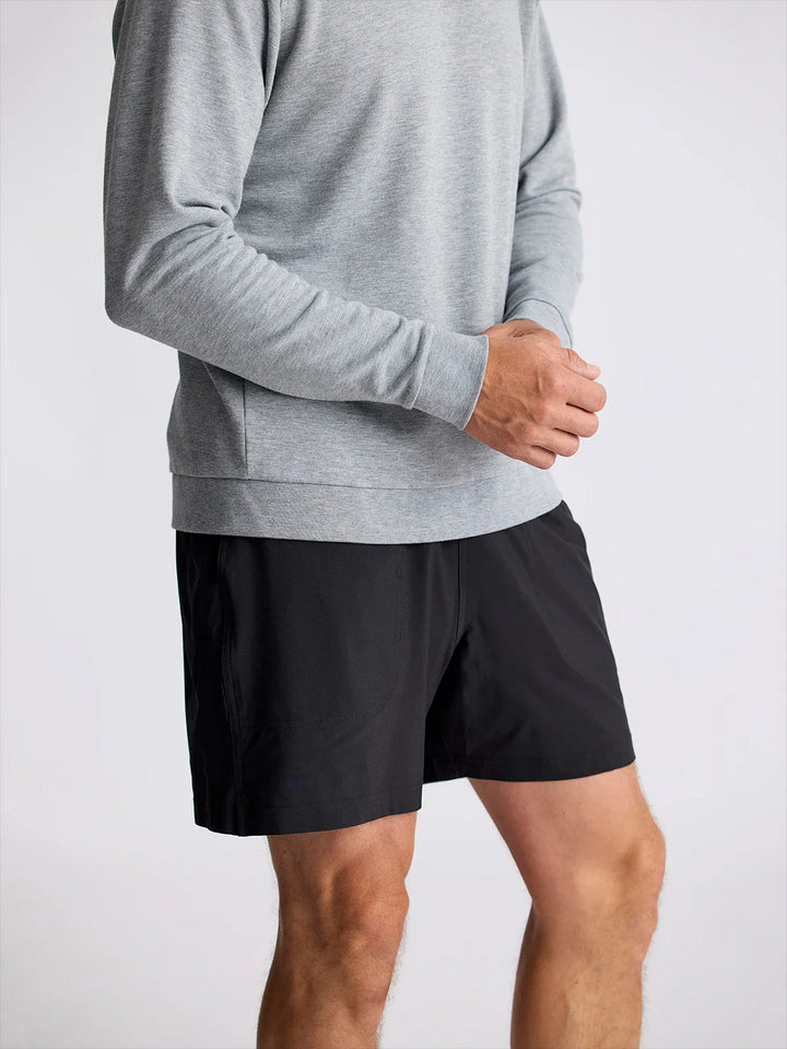 Free Fly Men's Bamboo Lightweight Fleece Crew: Heather Grey