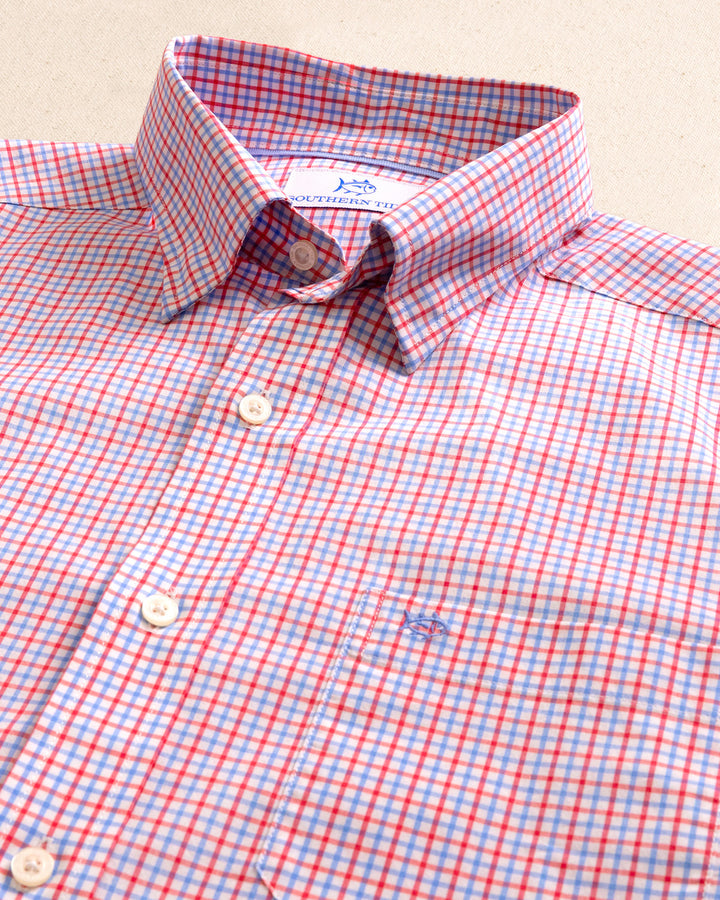 Southern Tide Charleston Summerton Plaid Sportshirt: Snapper