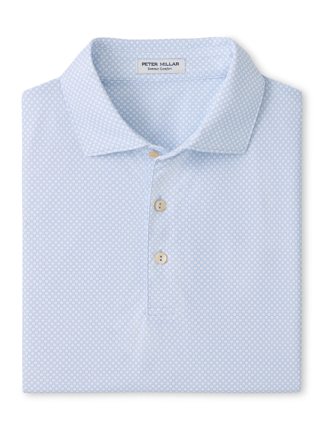 Peter Millar Grant Performance Mesh Polo: Stream Blue