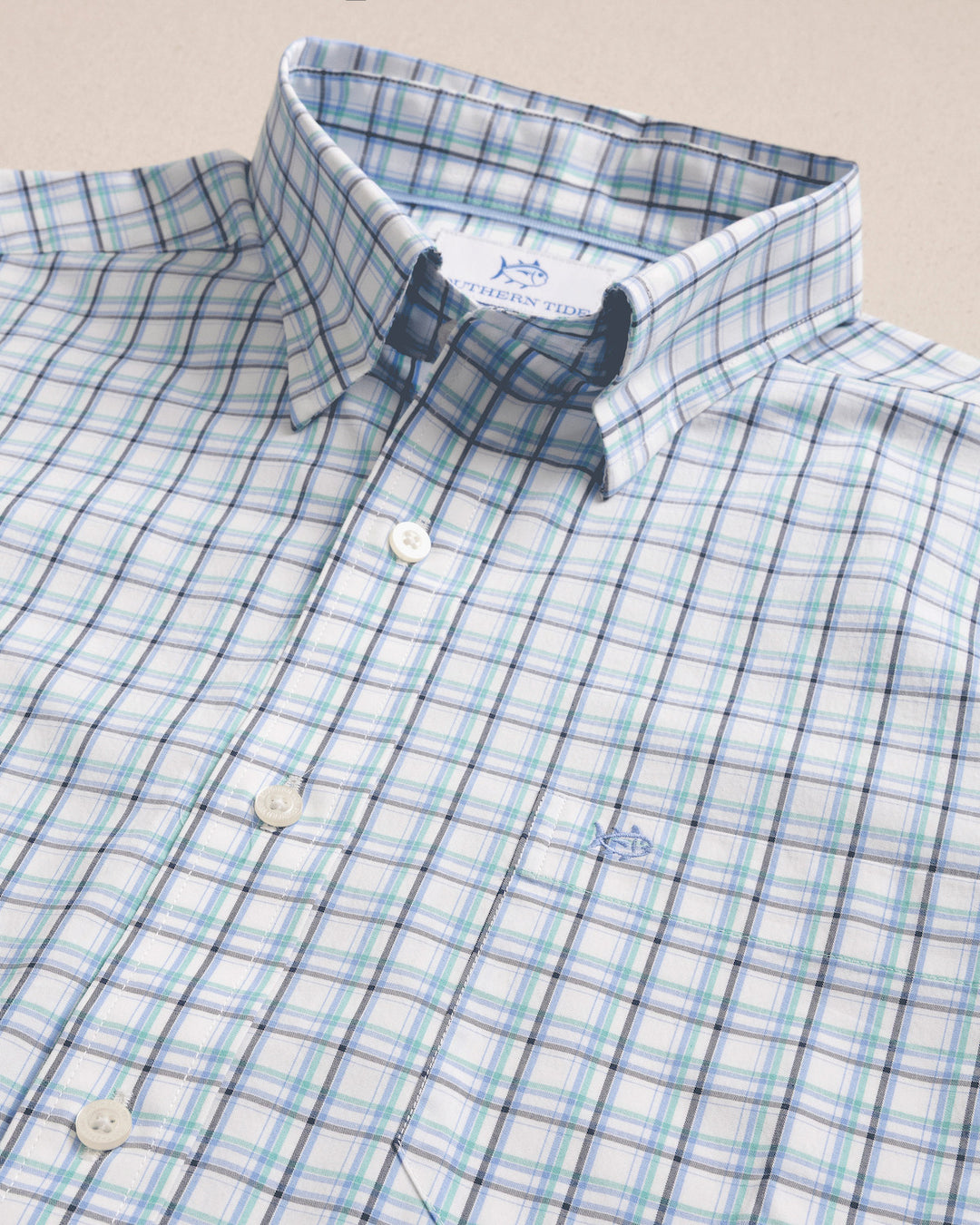 Southern Tide Charleston Sawmill Plaid Sport: Ocean Channel