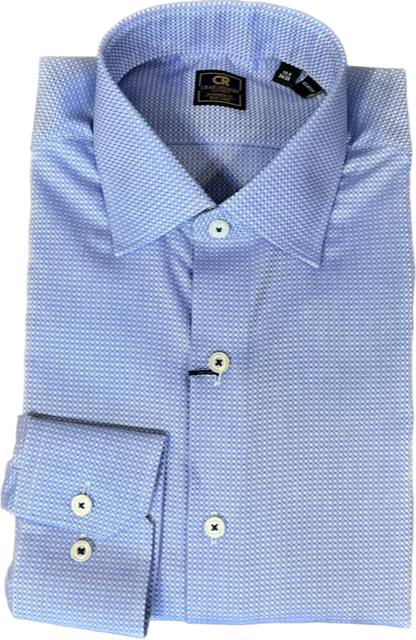 Craig Reagin Wrinkle-Resistant Dobby Dress Shirt: Cobalt Blue