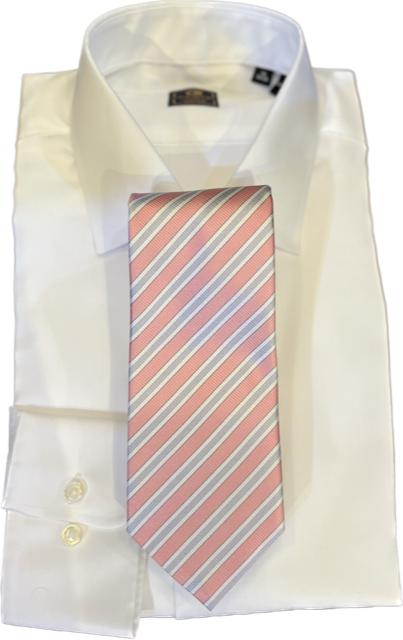 Robert Jensen Pink with Blue Micro Stripe Necktie