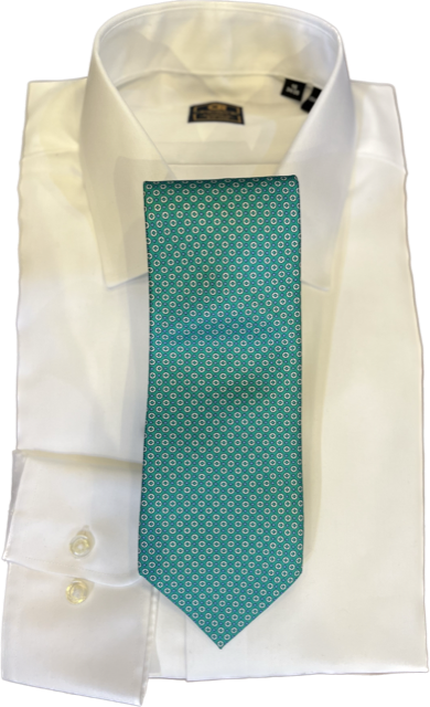 Robert Jensen Teal with Micro Medallion Necktie