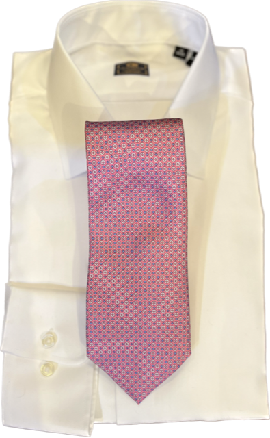 Robert Jensen Pink with Micro Medallion Necktie