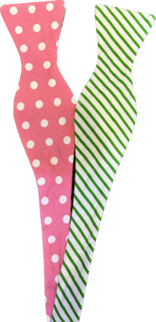 Craig Reagin Green Stripe/Pink Dot Bowtie