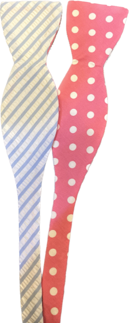 Craig Reagin Light Blue Seersucker/Pink Dot Bowtie