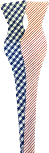 Craig Reagin Blue Gingham/Red Stripe Bowtie