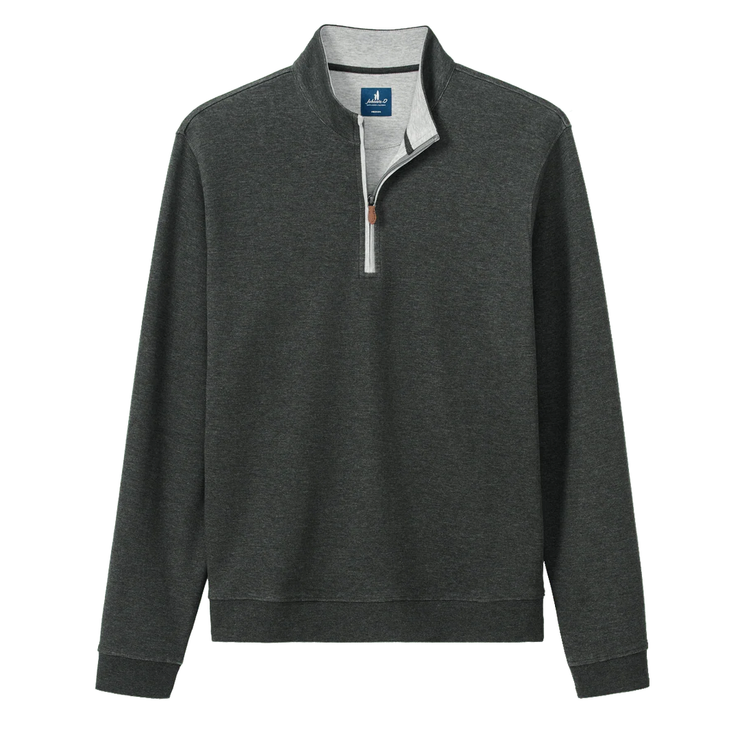 Johnnie-O Sully 1/4 Zip Pullover: Heather Black
