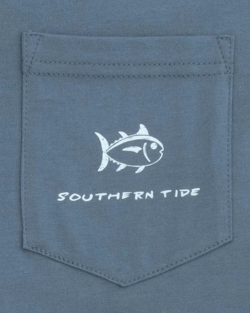 Southern Tide Jon Boat Fishing Long Sleeve T-Shirt: Blue Haze