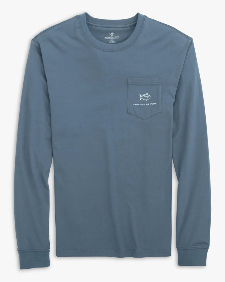 Southern Tide Jon Boat Fishing Long Sleeve T-Shirt: Blue Haze