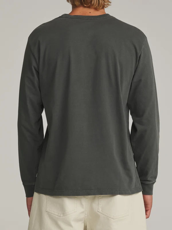 Katin Base Long Sleeve Tee: Black Vintage Wash