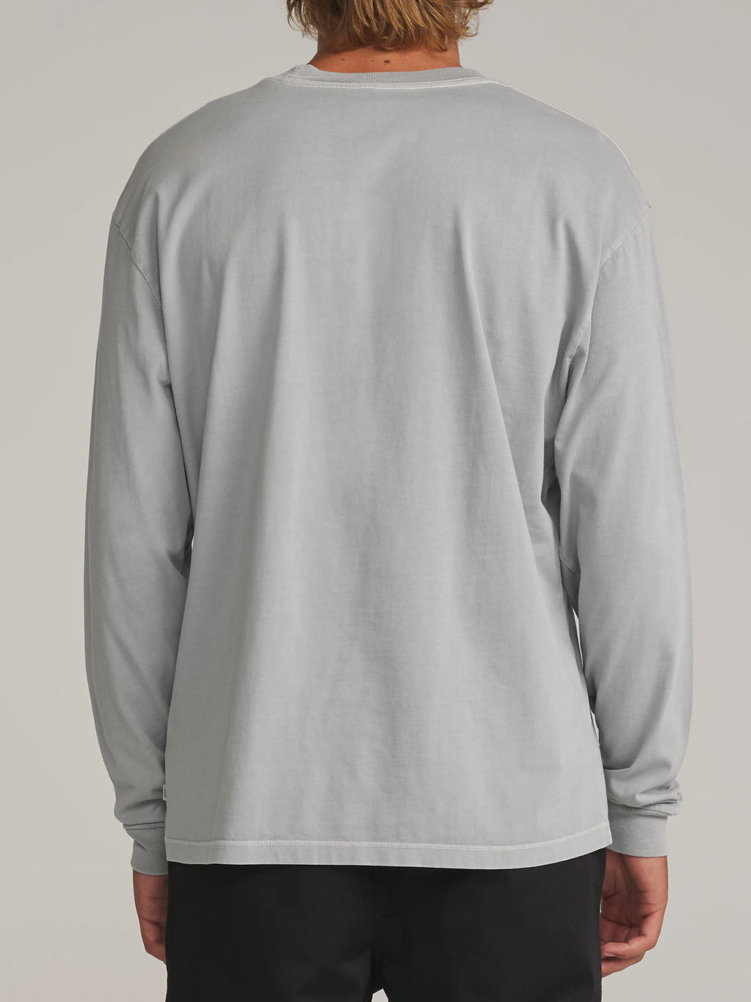 Katin Base Long Sleeve Tee: Gray Blue Vintage Wash