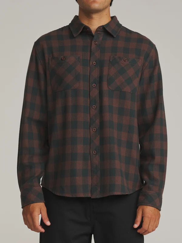 Katin Sierra Flannel: French Roast Plaid