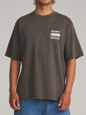 Katin Bones Box Fit Tee: Lead Vintage Wash