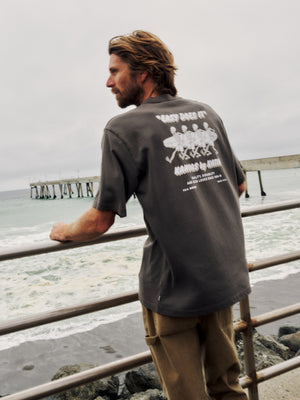 Katin Bones Box Fit Tee: Lead Vintage Wash