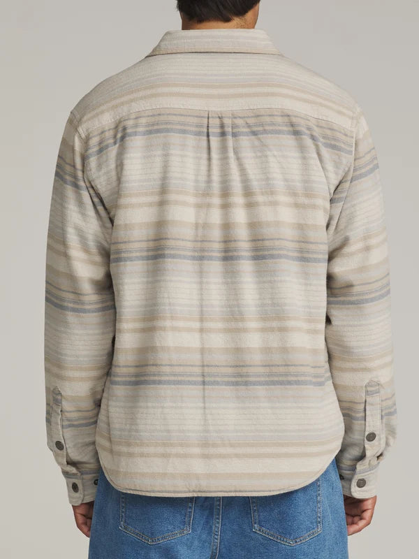Katin Harold Stripe Shirt Jacket: Sand