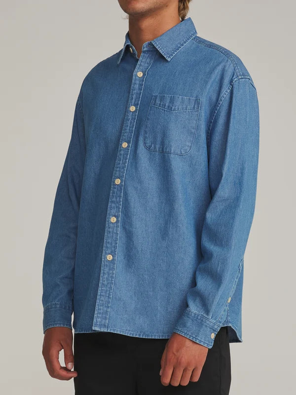 Katin Henry Denim Shirt: Medium Indigo