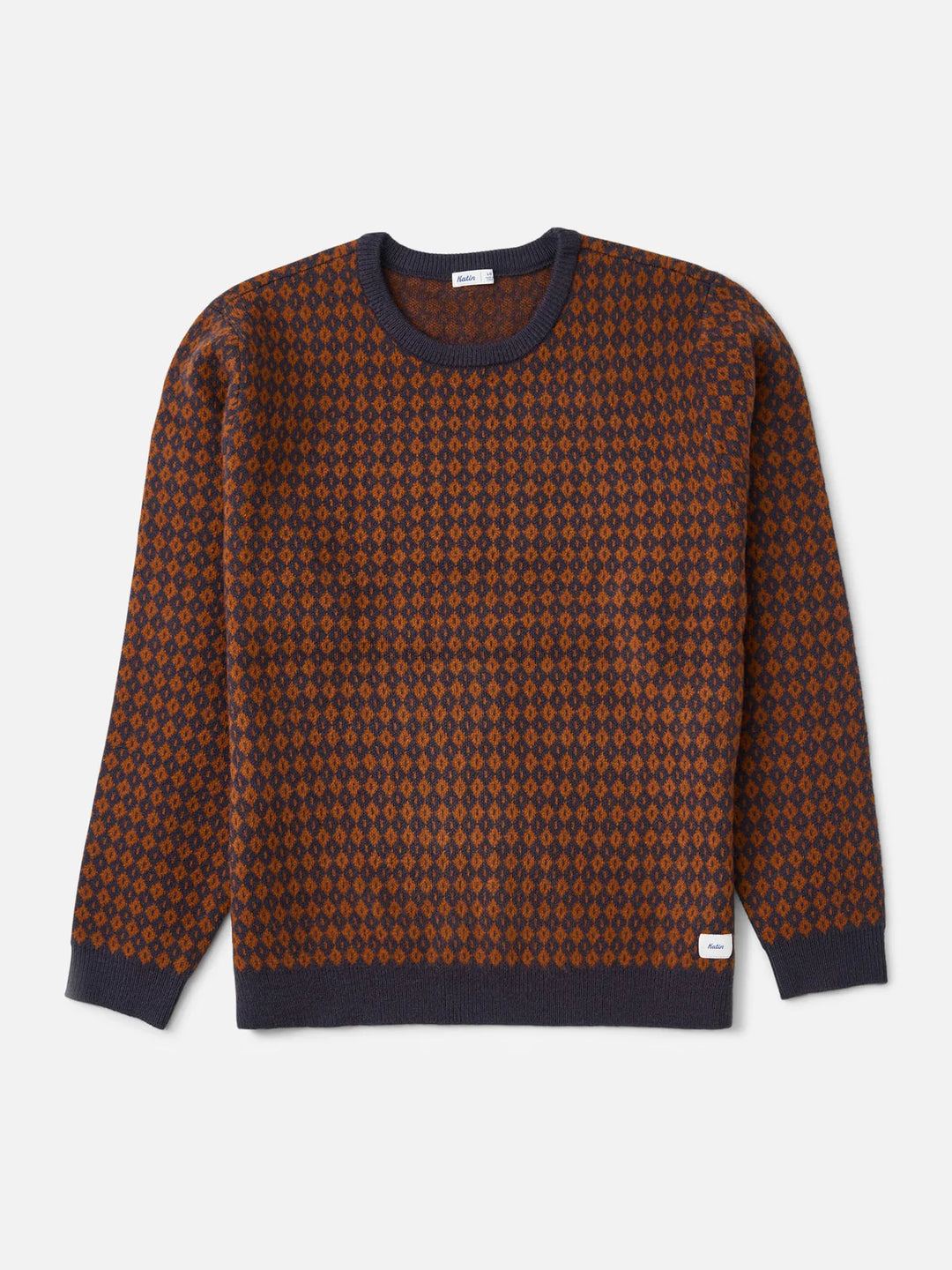 Katin Check Sweater: Rust/Navy