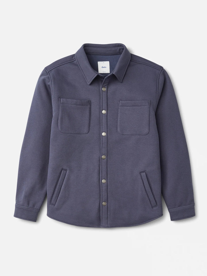 Katin Harold Fleece Shirt Jacket: Washed Blue