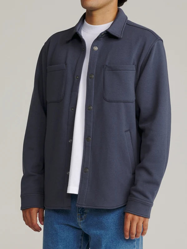Katin Harold Fleece Shirt Jacket: Washed Blue